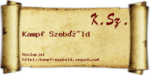 Kampf Szebáld névjegykártya